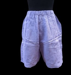 FLAX Lavender Linen Shorts Sz S
